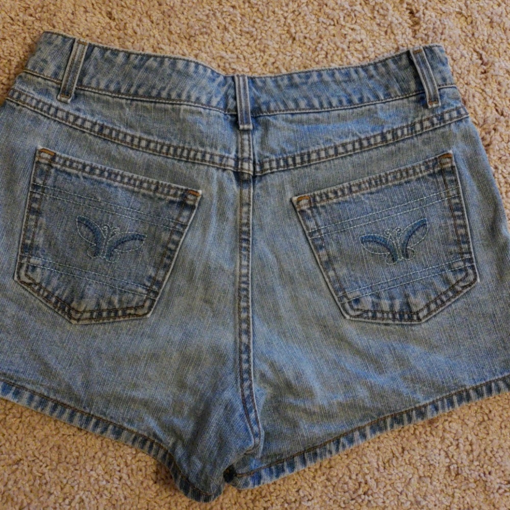 Vintage 90s y2k hippie butterfly Psycho Blue Outlaw shorts